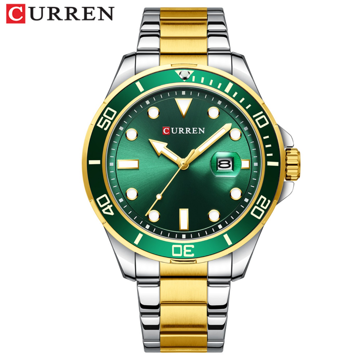 Luxury Watch Green - CURREN New Green Water Ghost Series