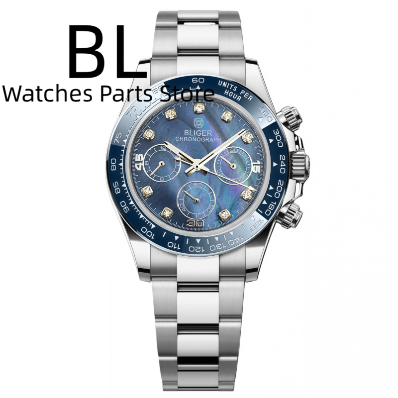 Luxury Watch German - BLIGER 39mm Luxury VK63 Men's Watch