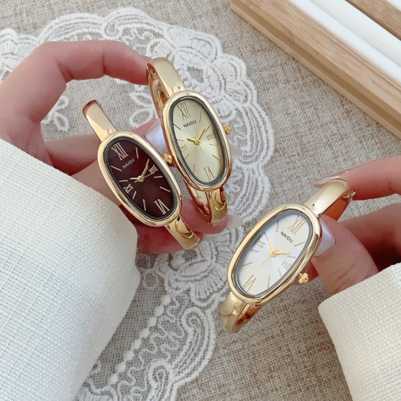 Luxury Watch Green - Top Brand Women Oval Roman Dial