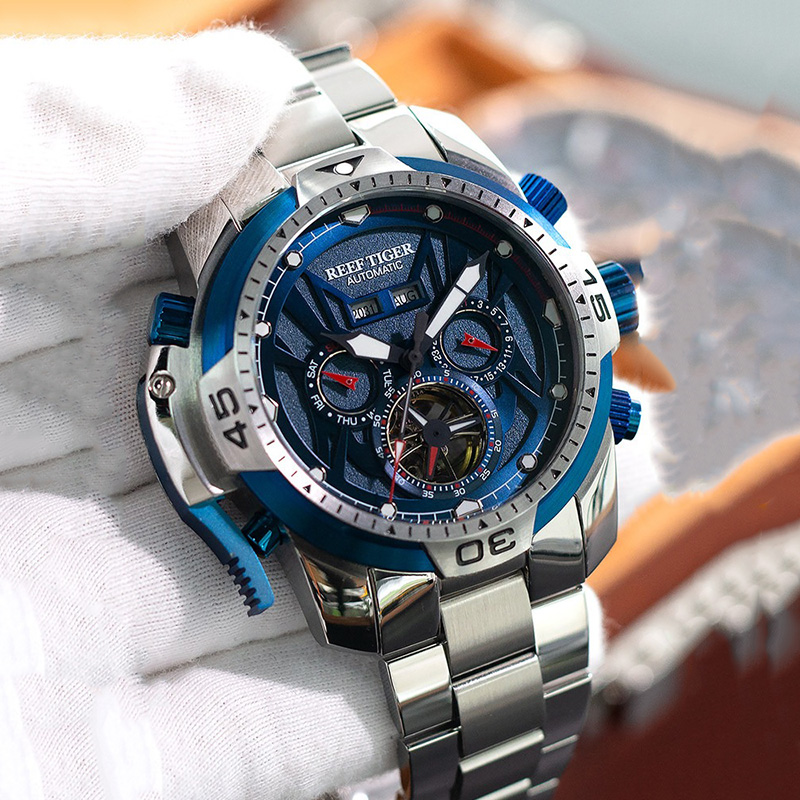 Chronograph Flyback Watch - Men's Automatic Mechanical Watch Stainless Steel