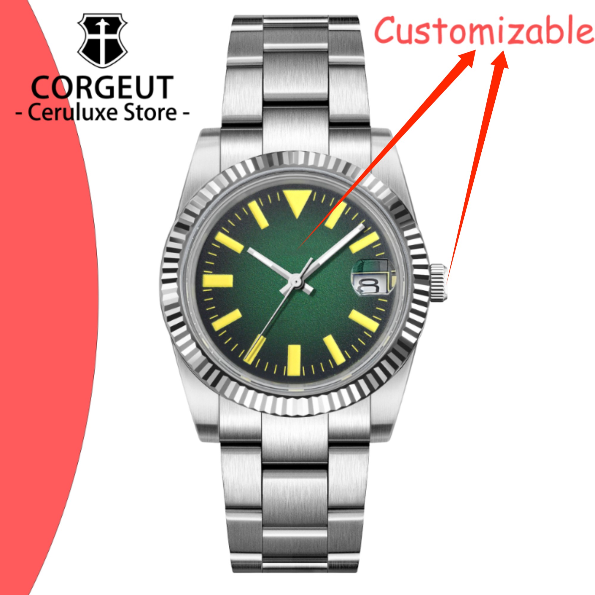 Luxury Watch Logo - Custom Logo 36/39mm New NH35 Automatic