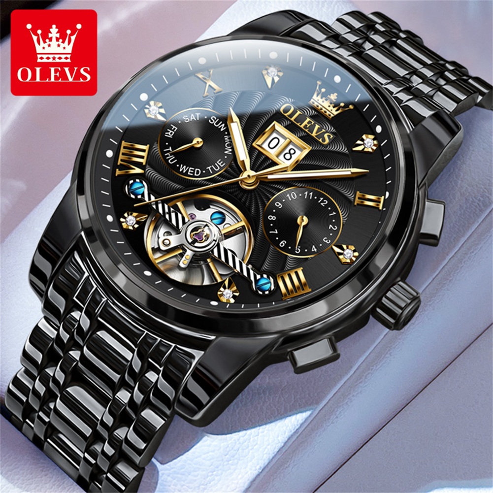 Chronograph Flyback Watch - OLEVS Classic Men's Watches Tourbillon Multi-function