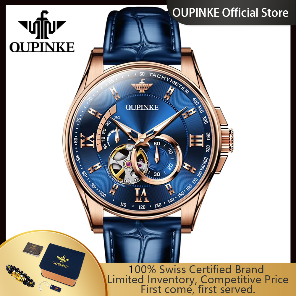 Chronograph Flyback Watch - OUPINKE 3222 Original Automatic Men's Watch