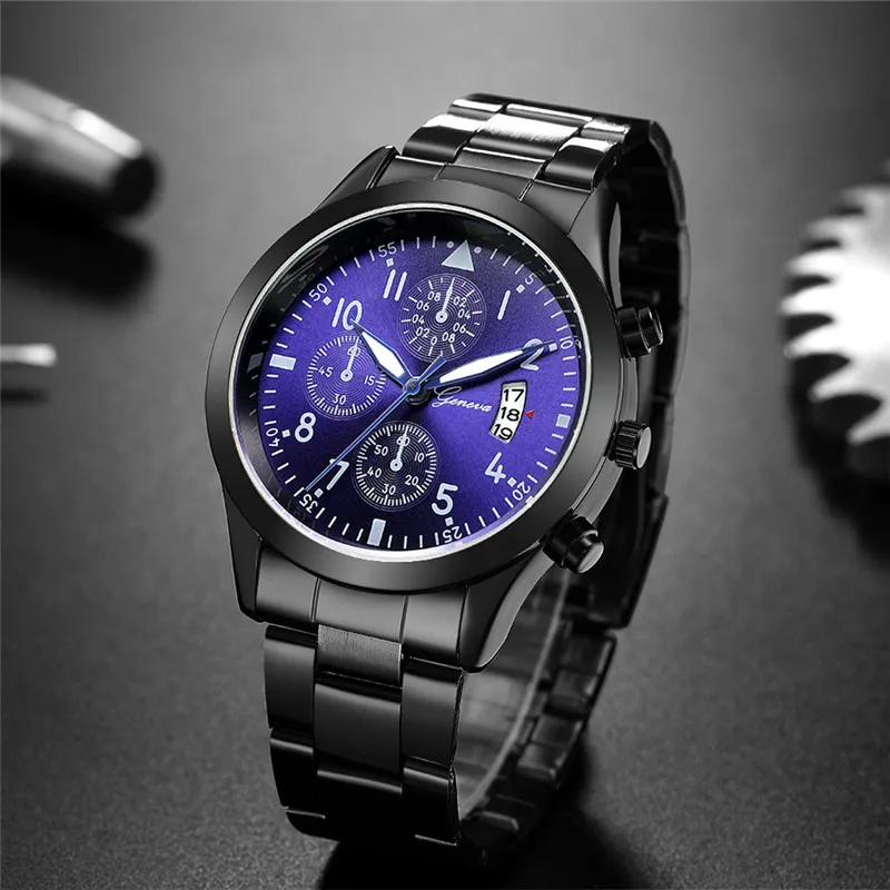 Luxury Watch All Black - Geneva Watches Men Luxury Men Watches