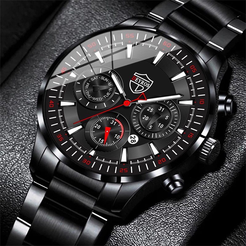 Fashion Mens Watches Set Luxur - Luxury Watch All Black review and price