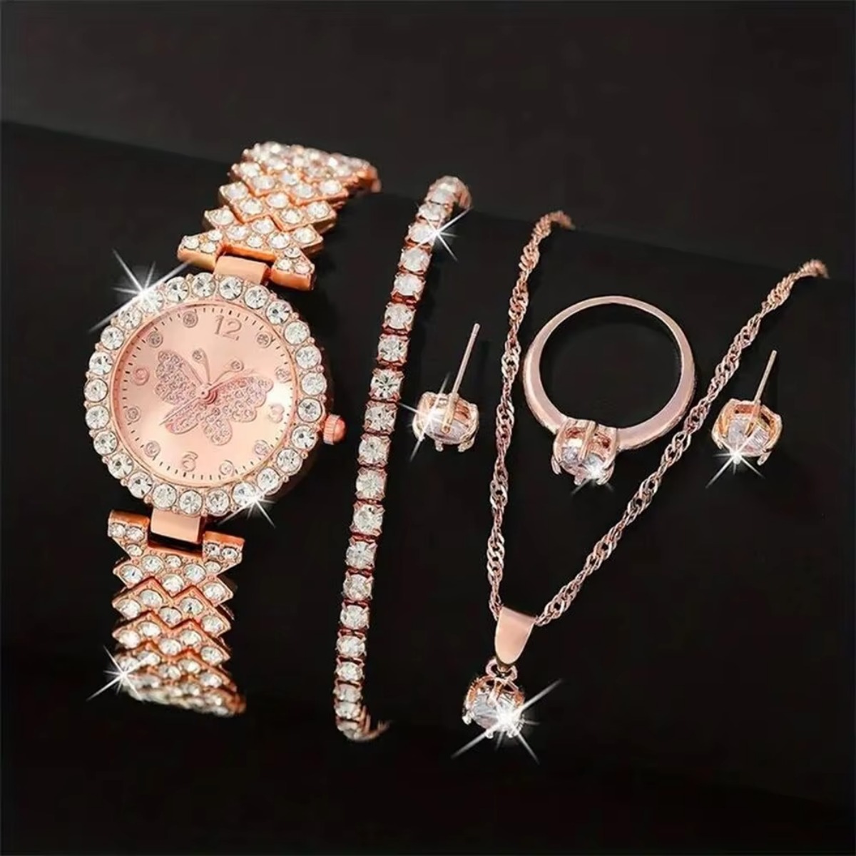 6PCS/Set Luxury Rhinestone But - Luxury Watch Case Travel review and price