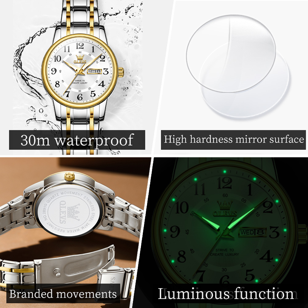 OLEVS 2891 Luxury Brand Fashio - Luxury Watch Green review and price