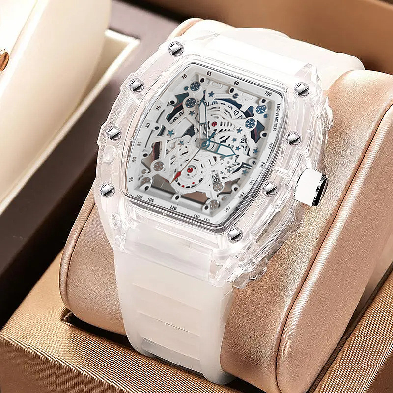 Tonneau Fashion Quartz Watch M - Luxury Watch With Rubber Strap review and price
