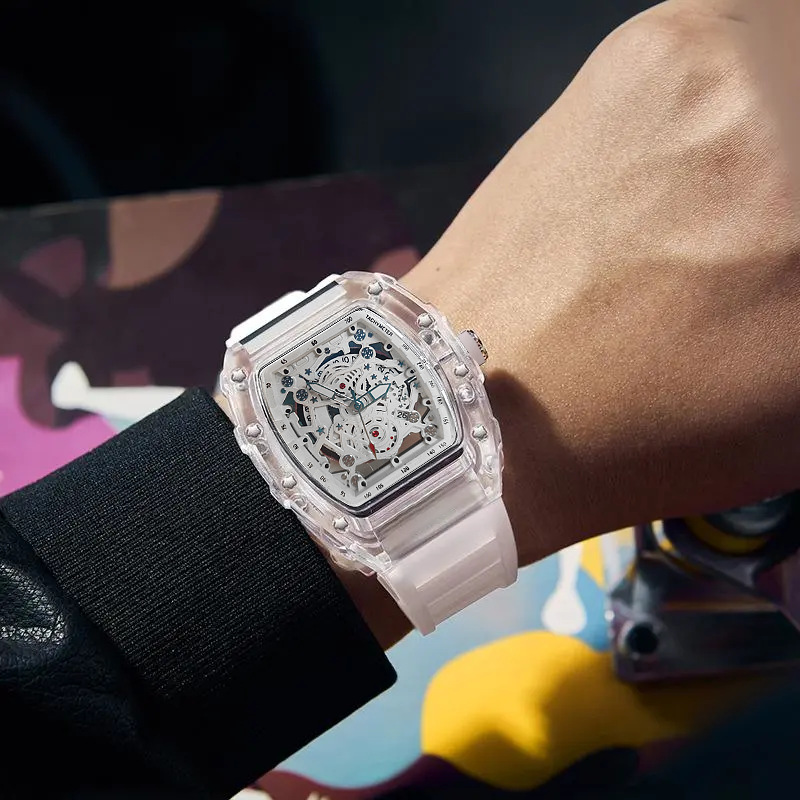 Tonneau Fashion Quartz Watch M - Luxury Watch With Rubber Strap review and price