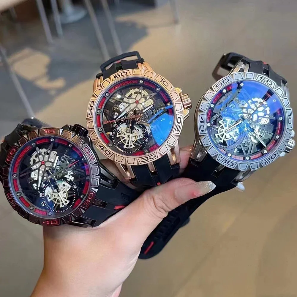 3D Quartz Watches Men Luxury C - Luxury Watch With Rubber Strap review and price