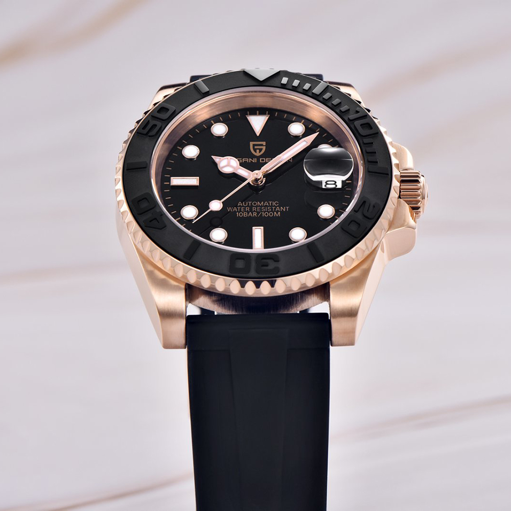 PAGANI DESIGN Automatic Watch  - Luxury Watch With Rubber Strap review and price