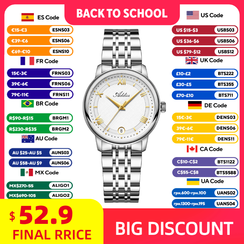 ADDIES Elegant Quartz Ladies W - Luxury Watch Case Travel review and price