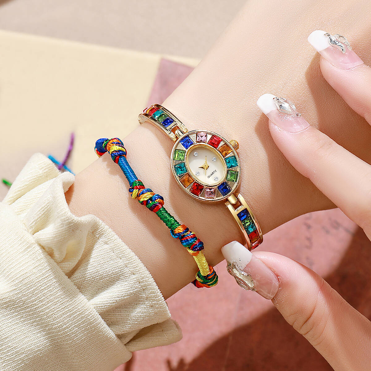 2PCS/Set Luxury Rhinestone Wom - Luxury Watch Case Travel review and price