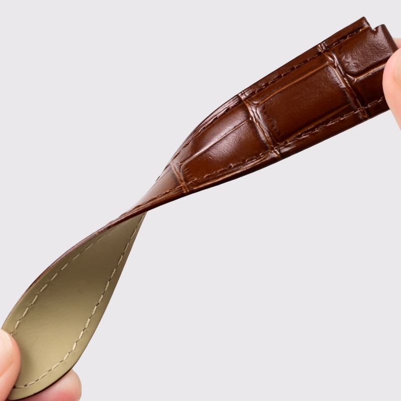 Leather Watch Strap Double Con - Cartier Watch Ballon Bleu review and price