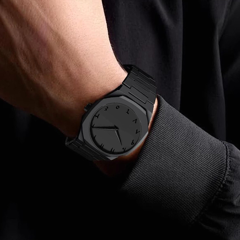 2026 Mens Light Luxury Quartz  - Luxury Watch All Black review and price
