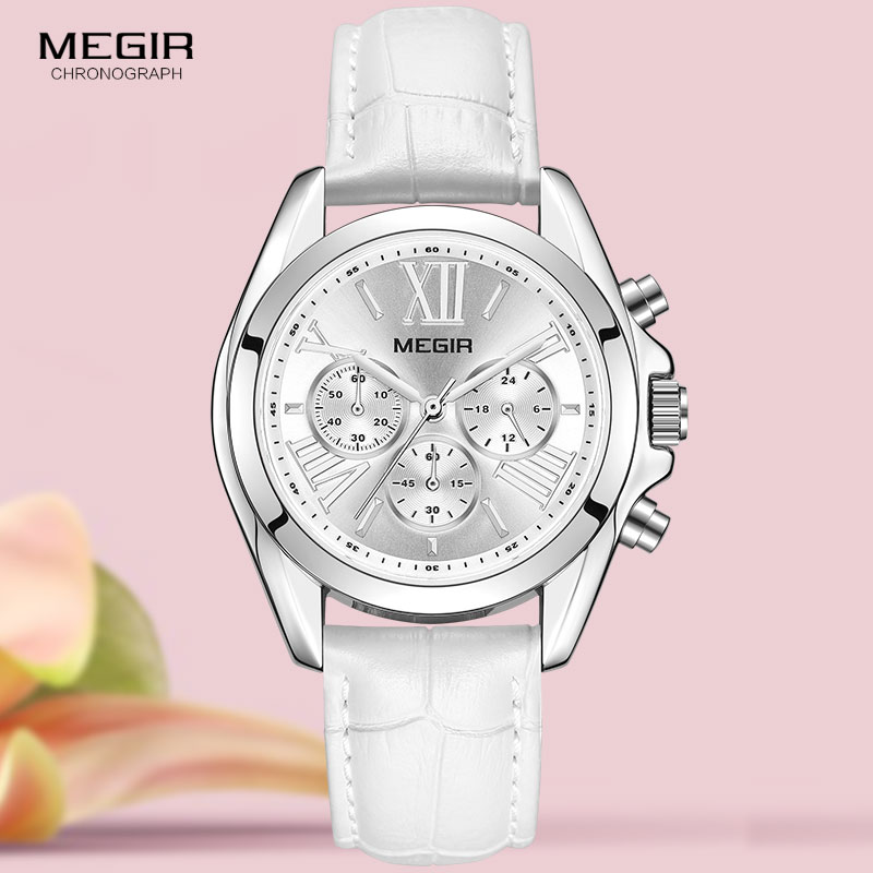 MEGIR2019 New Luxury Leather W - Luxury Watch White review and price