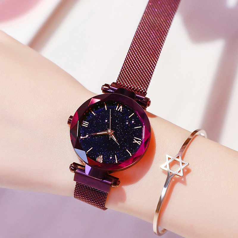 Womens Fashion Starry Sky Watc - Luxury Watch With Rubber Strap review and price