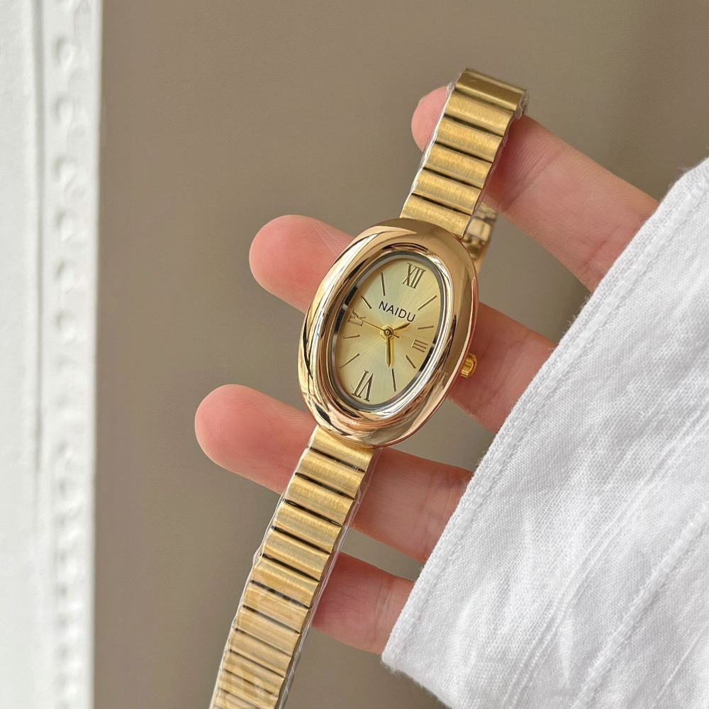 Luxury Brand Gold Oval Women Q - Luxury Watch Green review and price
