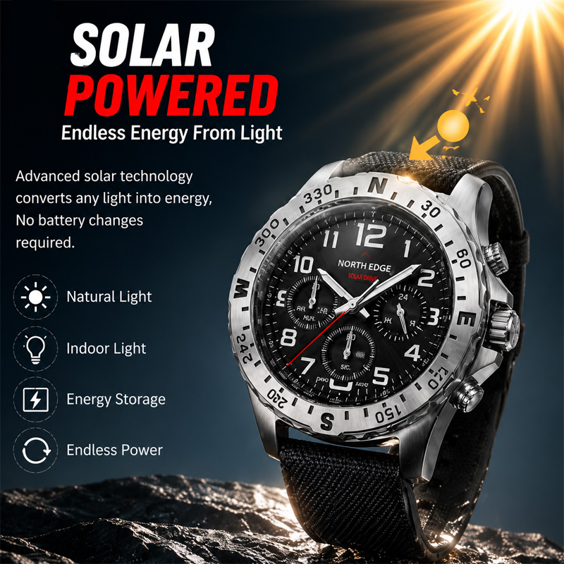 NORTH EDGE MACH 2 Men's Watche - Chronograph Flyback Watch review and price