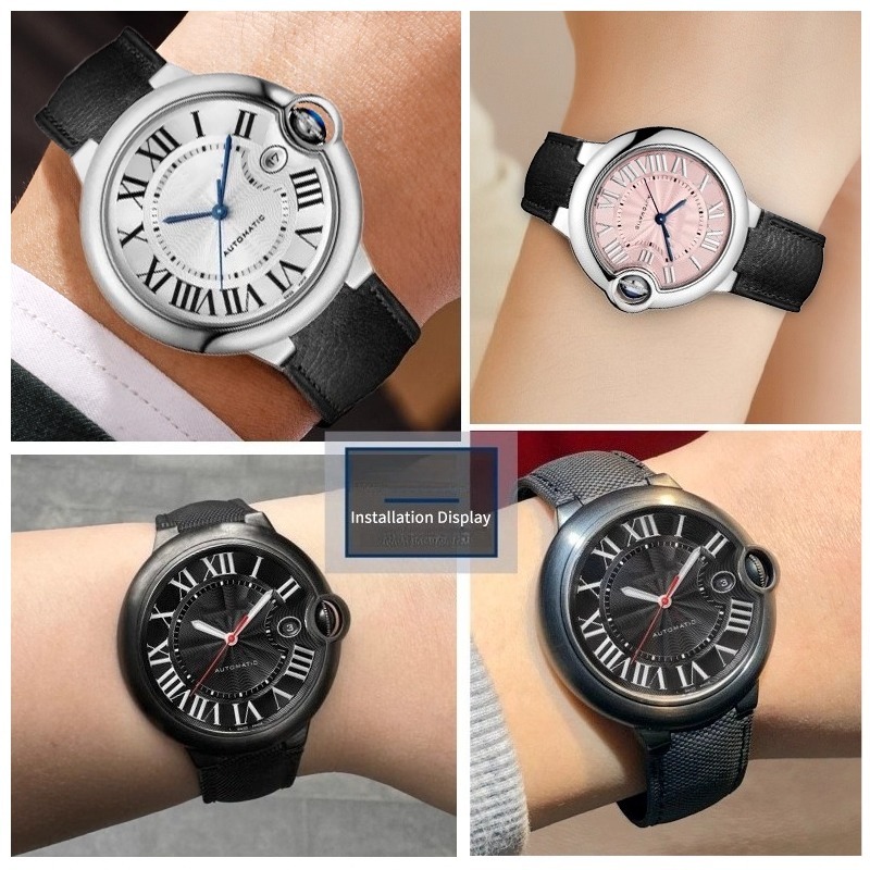 Nylon canvas watchband for BAL - Cartier Watch Ballon Bleu review and price