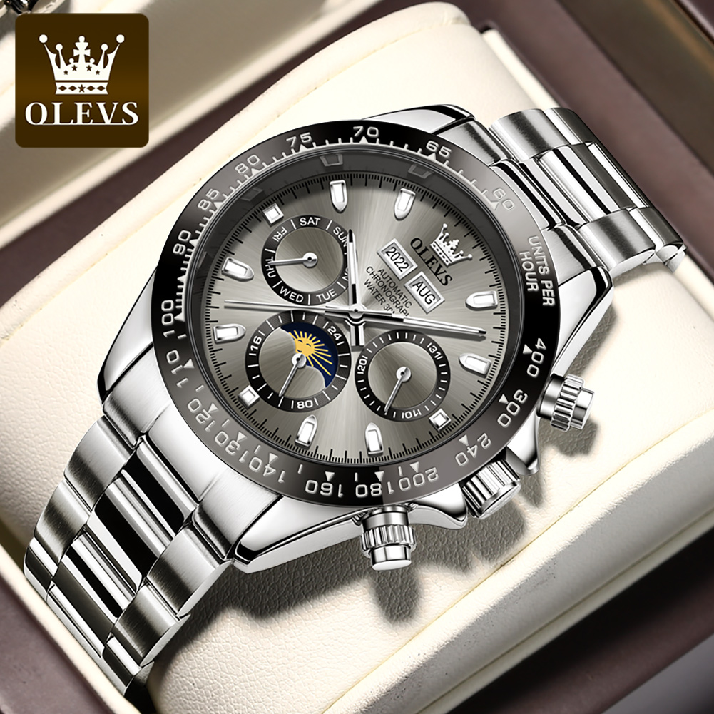 OLEVS 6654 Luxury Mens Watch C - Chronograph Flyback Watch review and price