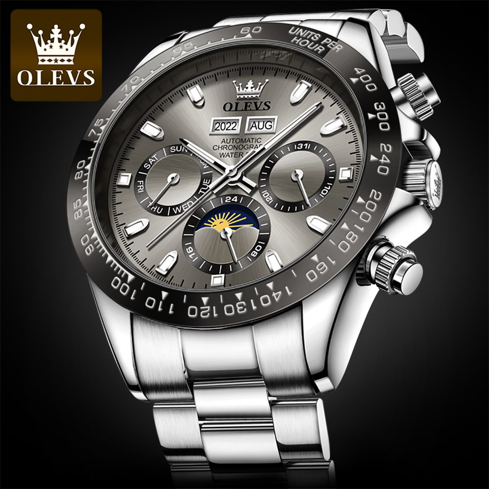 OLEVS 6654 Luxury Mens Watch C - Chronograph Flyback Watch review and price