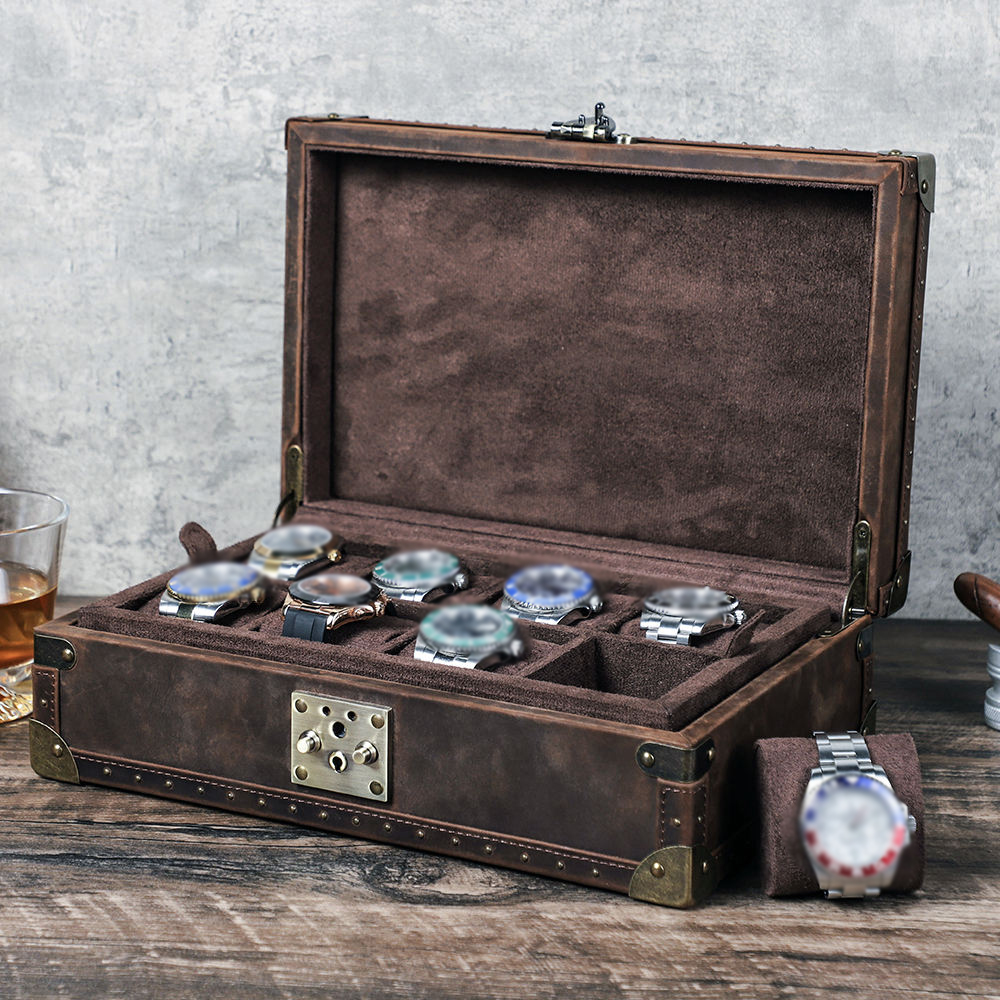 CONTACT'S FAMILY 8 Leather Cus - Luxury Watch Case Travel review and price
