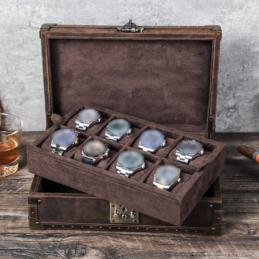 CONTACT'S FAMILY 8 Leather Cus - Luxury Watch Case Travel review and price