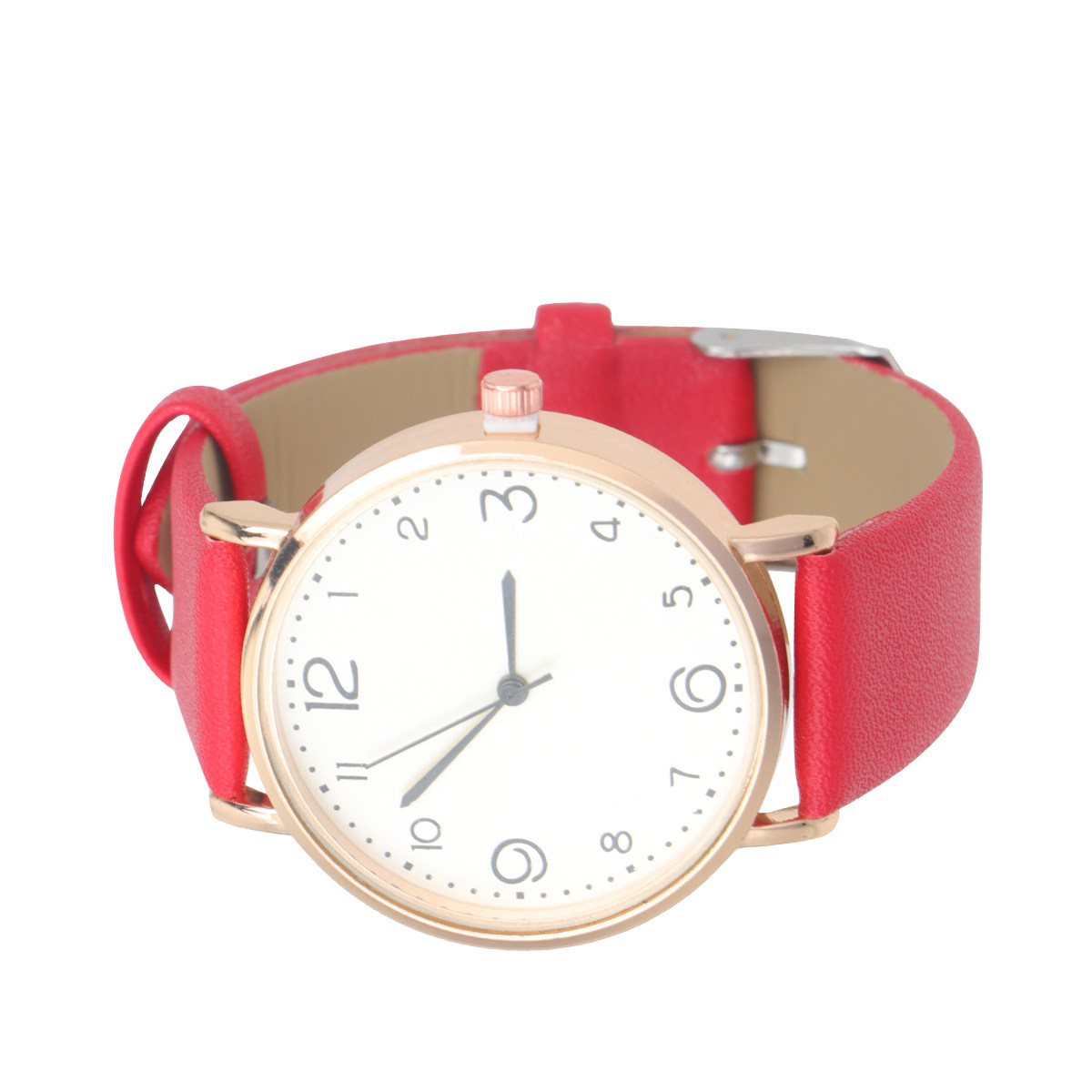 Women Quartz Watch Red PU Stra - Luxury Watch White review and price
