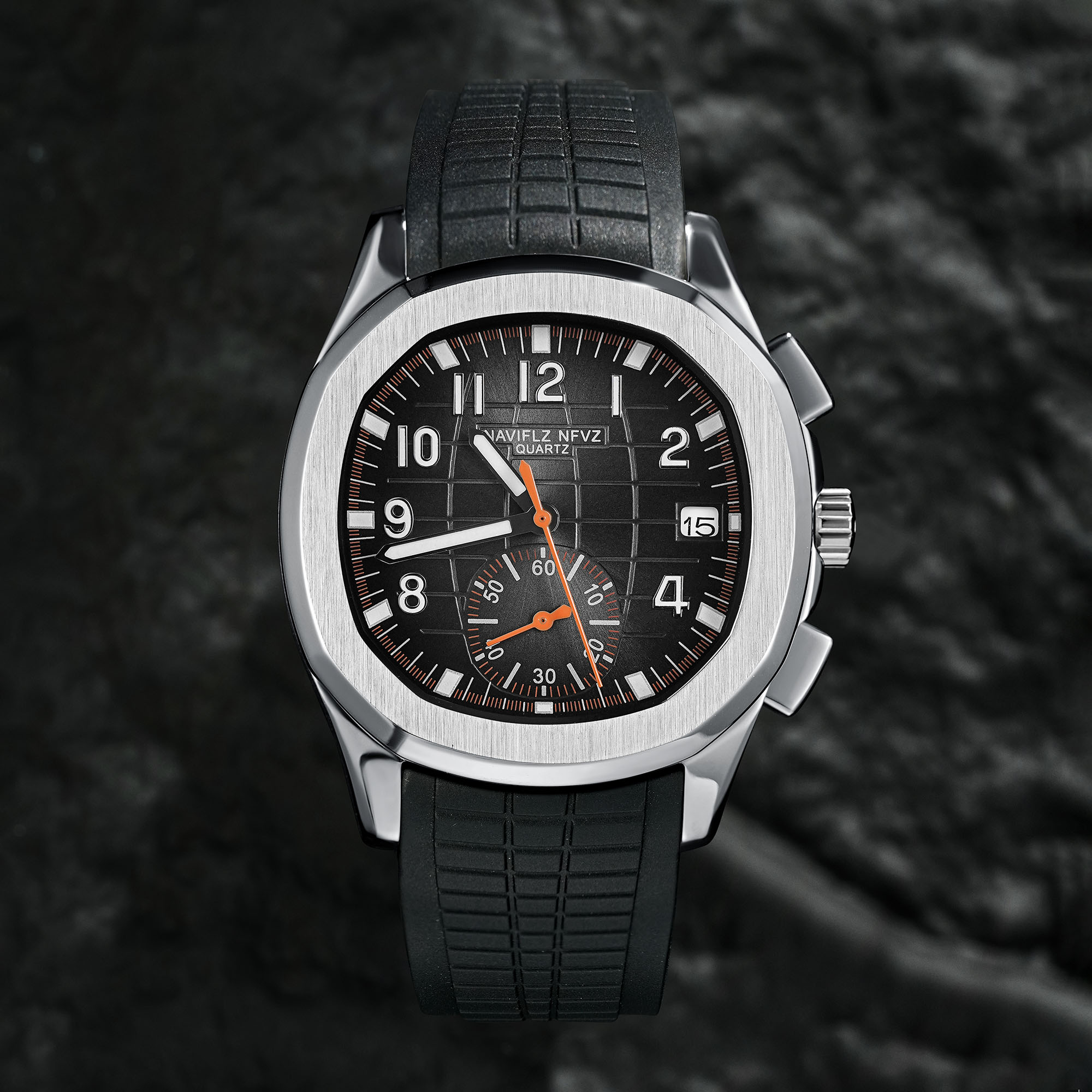 40MM Men's Luxury Watch NAVIFL - Luxury Watch With Rubber Strap review and price