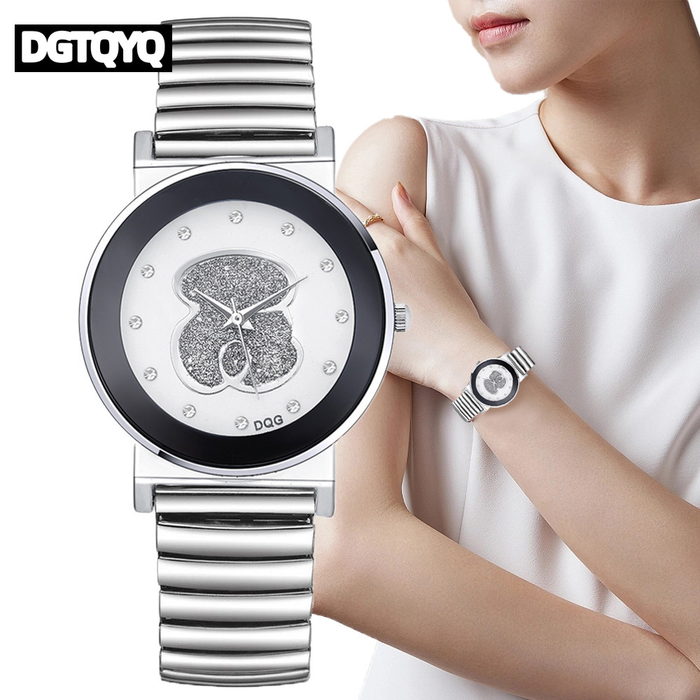 Luxury Ladies Black White Bear - Luxury Watch White review and price
