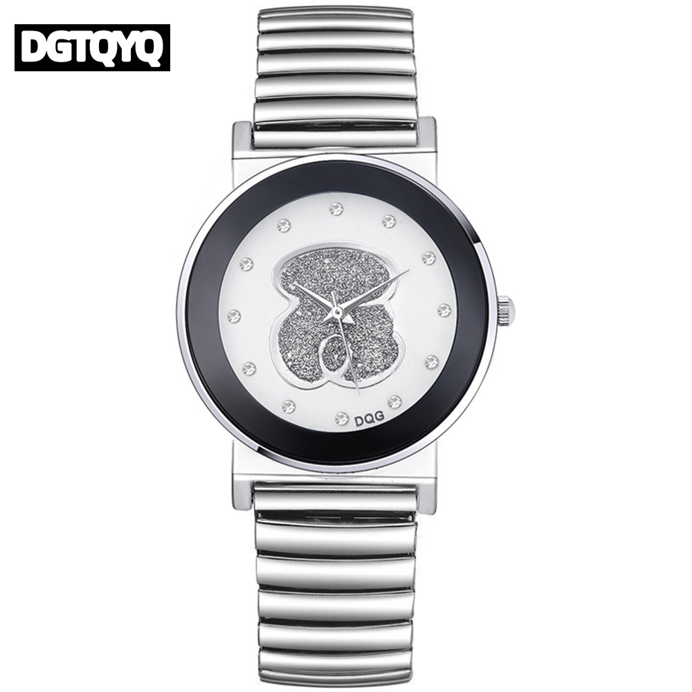 Luxury Ladies Black White Bear - Luxury Watch White review and price