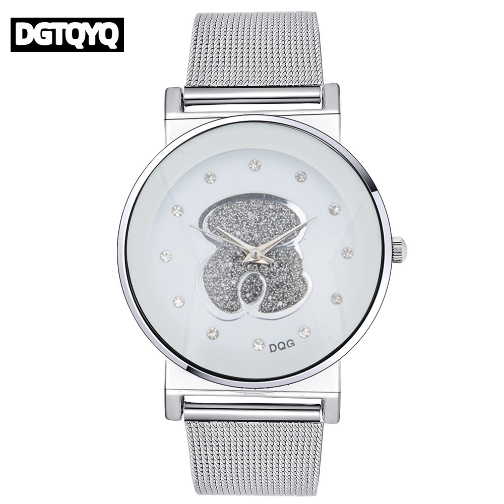 Luxury Ladies Black White Bear - Luxury Watch White review and price