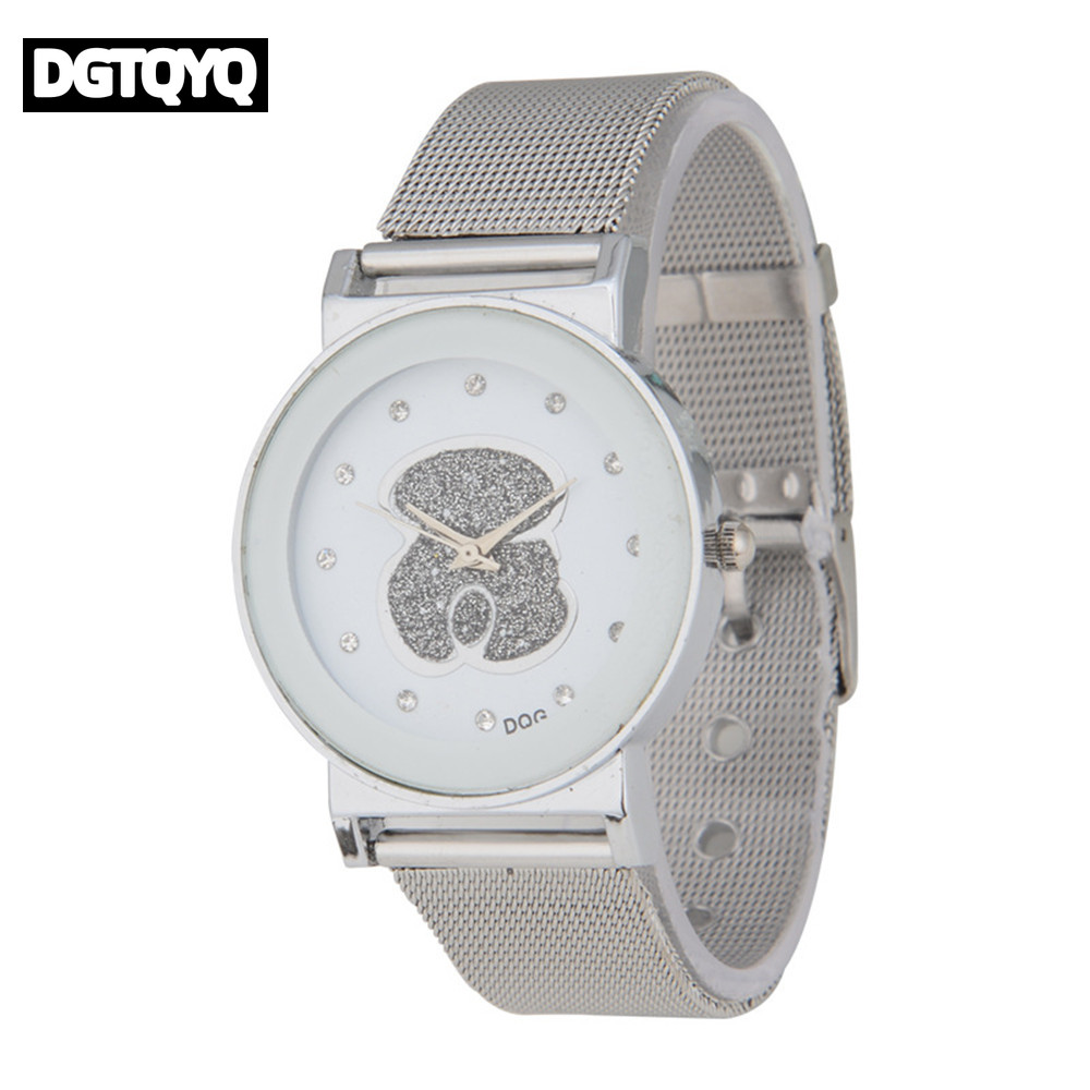 Luxury Ladies Black White Bear - Luxury Watch White review and price