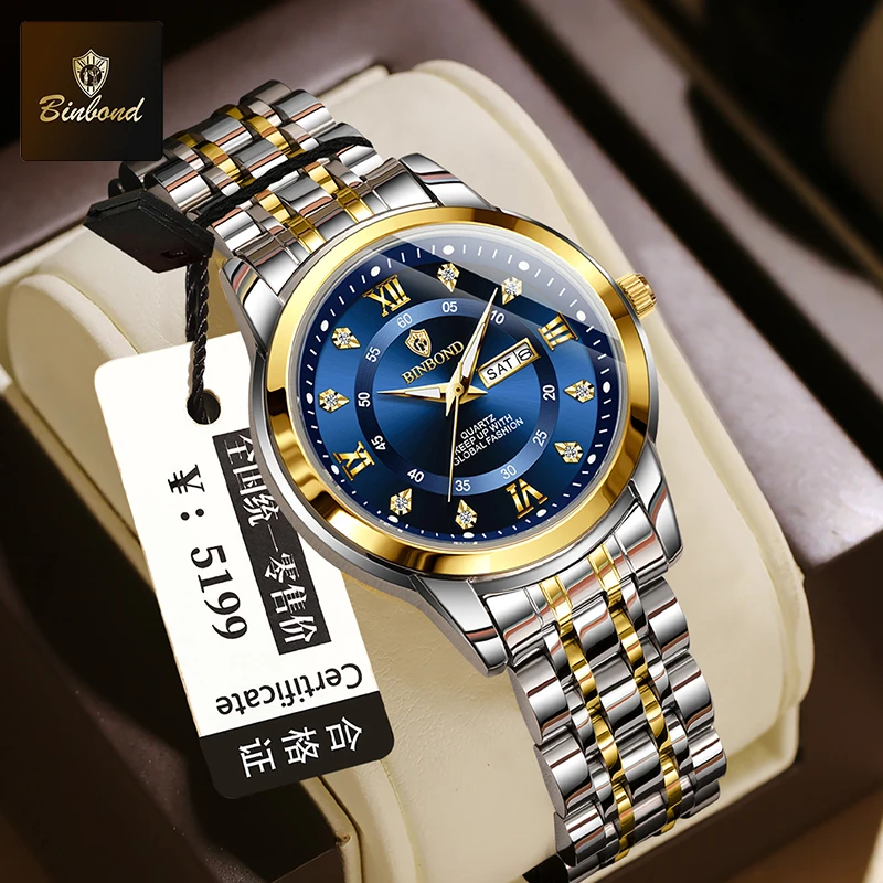 BINBOND B7169 Top Brand Luxury - Luxury Watch Green review and price