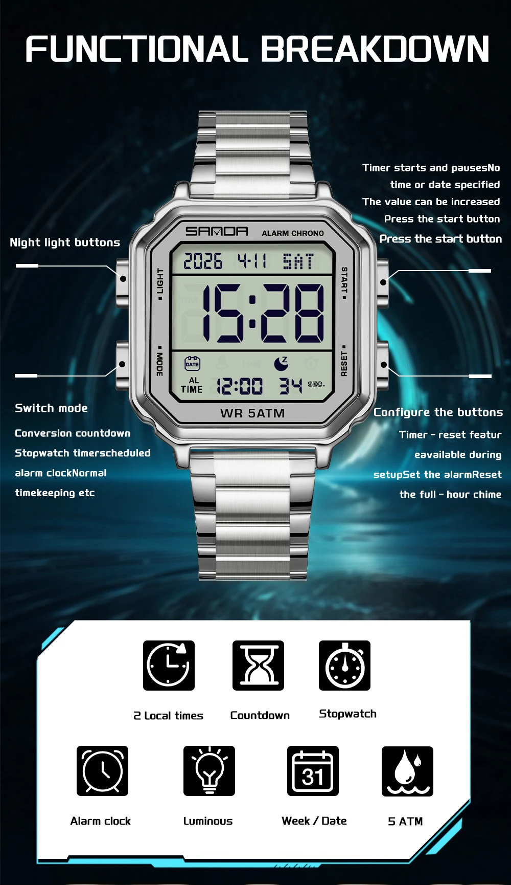SANDA 6379 top-tier Fashion Me - Luxury Watch Tier review and price