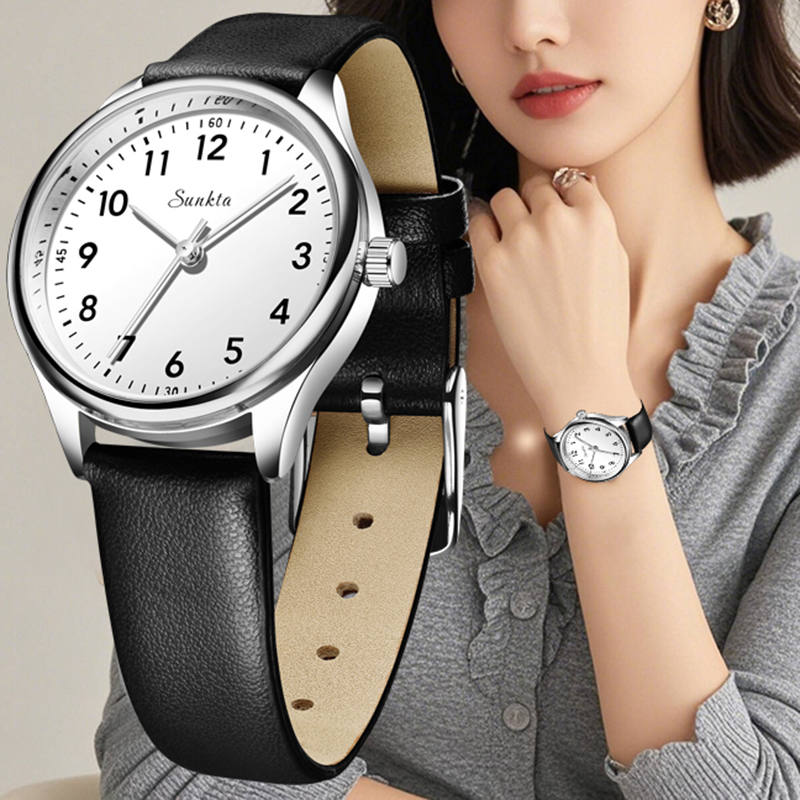 LIGE Simple Women Fashion Blac - Luxury Watch White review and price