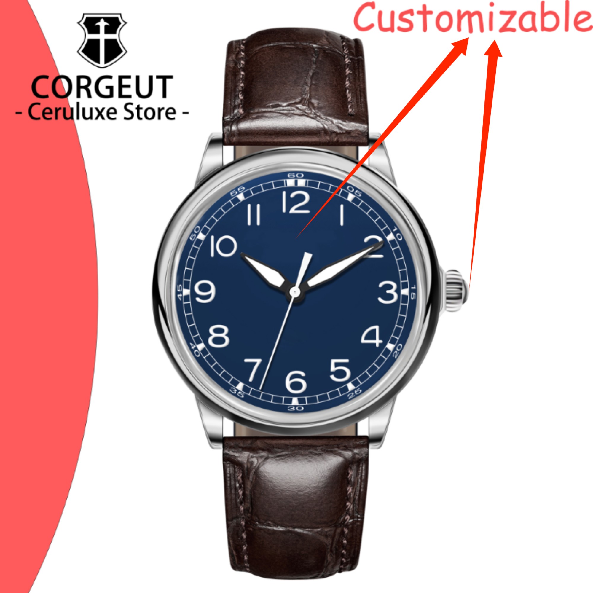 CUSTOM Logo 41mm MIYOTA8215 Au - Luxury Watch Logo review and price