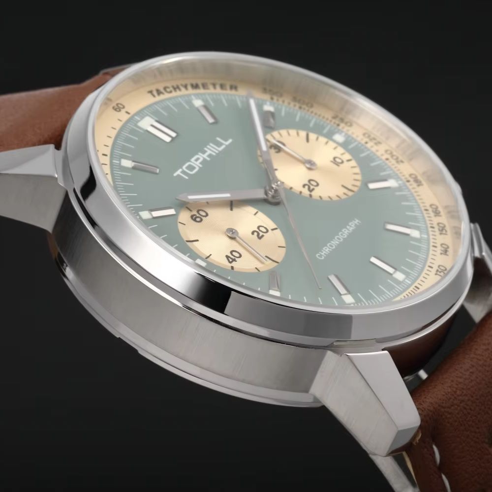 TOPHILL Vintage Racing Chronog - Chronograph Flyback Watch review and price