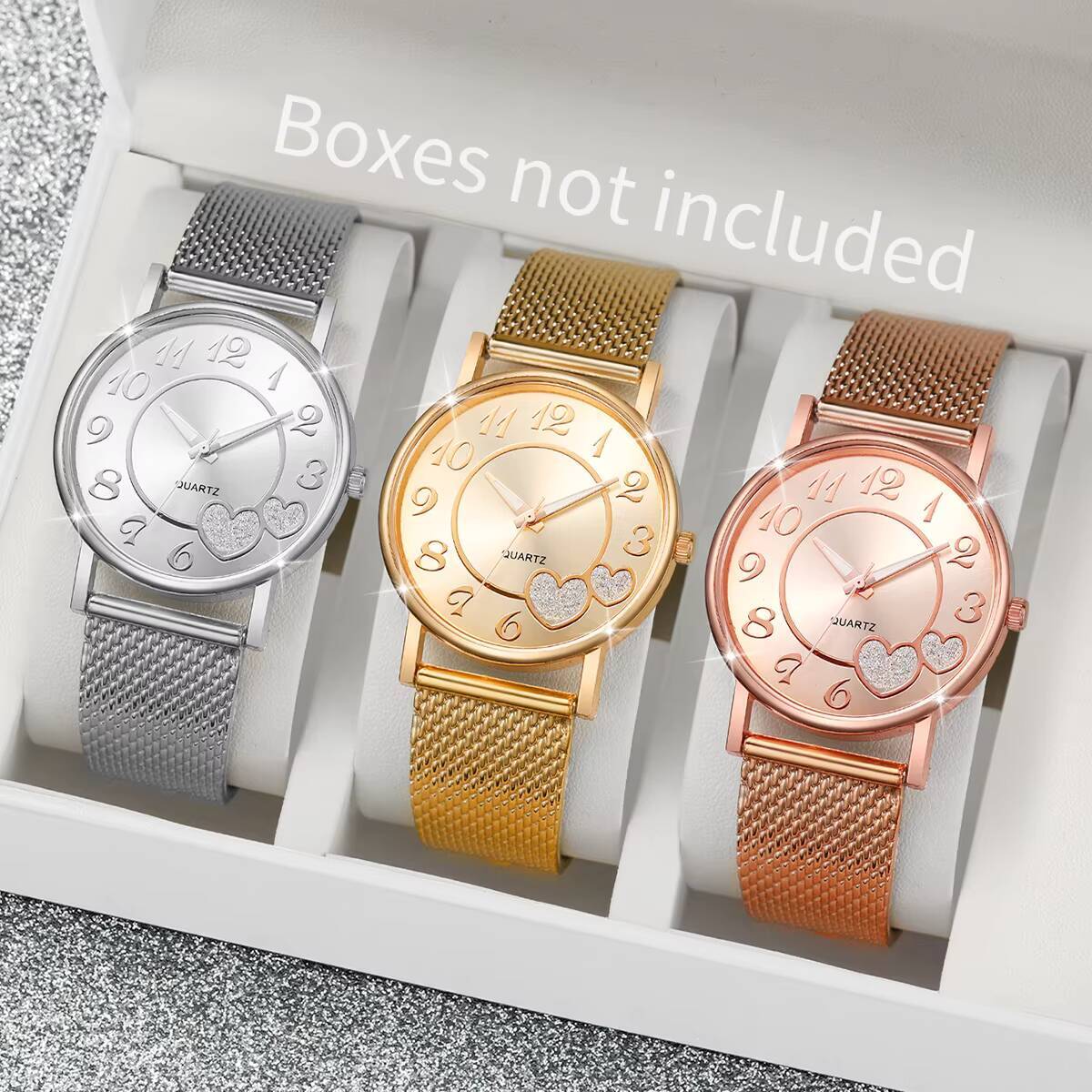 1/3PCS Fashion Heart Dial Wome - Open Heart Watch review and price