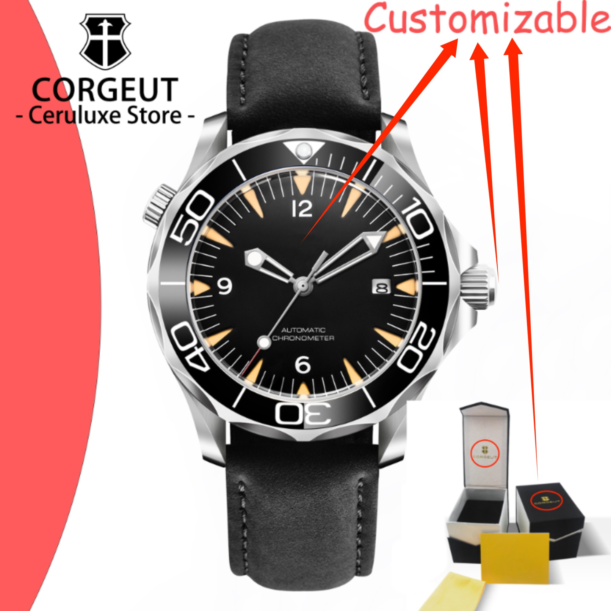 CUSTOM Logo Sapphire Glass Aut - Luxury Watch Logo review and price